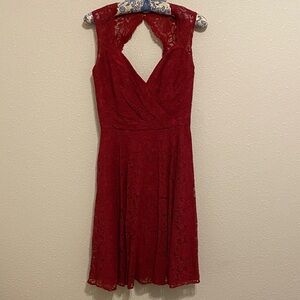 Red Lace Semi-formal Dress